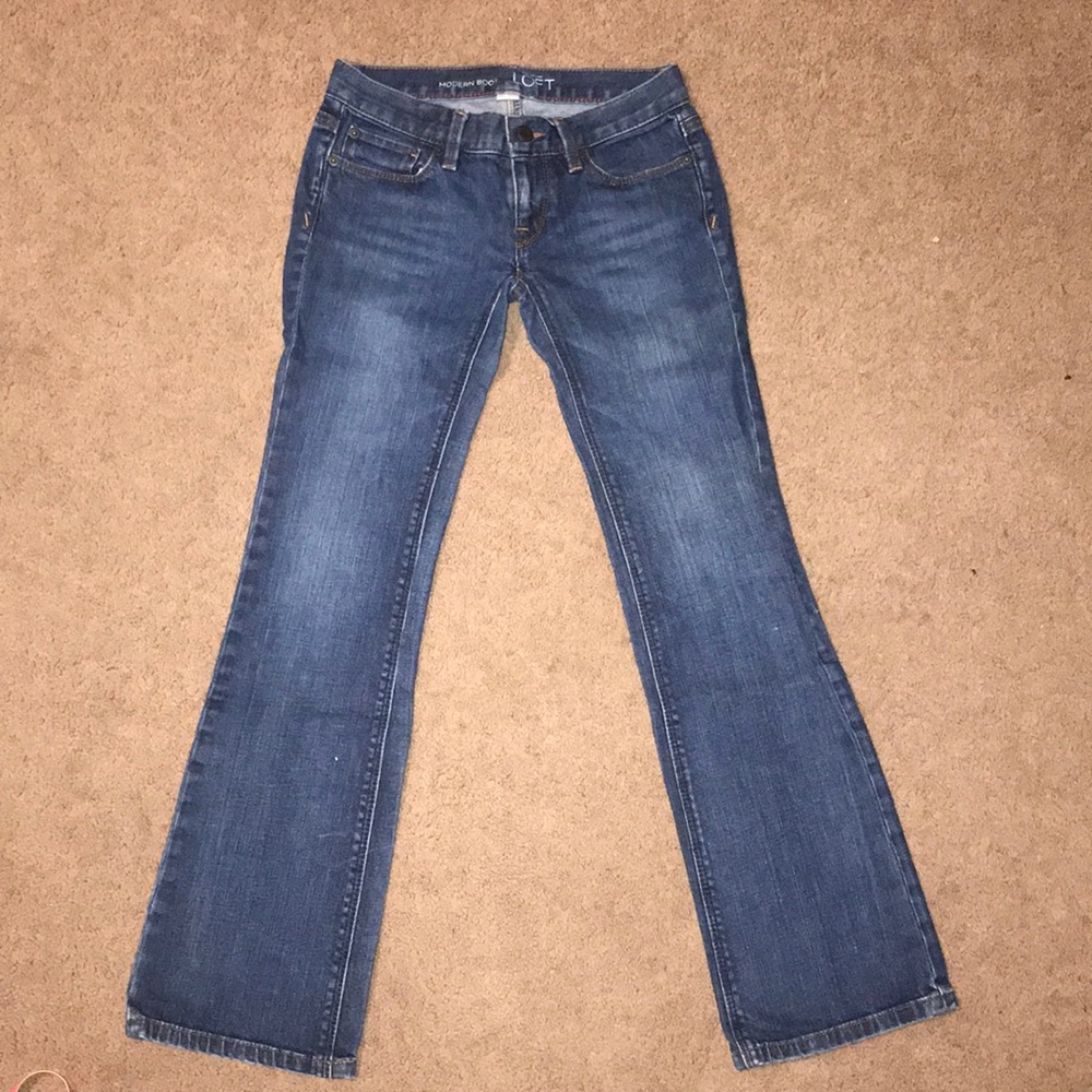 LOFT Modern Boot Cut Jeans 0P Petite - Picture 4 of 5